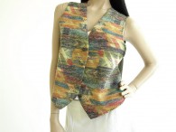 Vintage 1980s Anxiety Aztec Print Vest