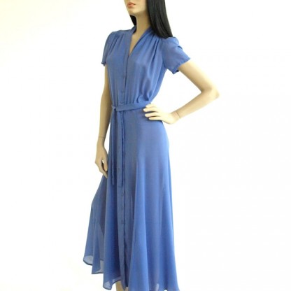 Vintage 1970s/1980s Lilac Sheer Flare Dress