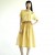 Vintage 1940s 50s Maize Yellow Pleat Day Dress
