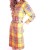 Vintage Yellow Plaid Sheath Dress