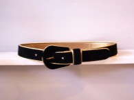 Vintage Wide Black Velvet Belt