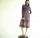 Vintage 1970's Purple Paisley Boho Peasant Dress
