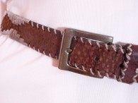 Vintage Brown Suede Aztec Belt