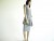 Vintage 1980's Subway Print Drop Waist Peplum Dress