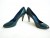 Vintage 1980s Calico Patent Leather Green Pump