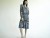Vintage 1980s Blue Tribal Print A Line Dress
