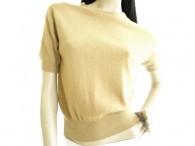 Vintage 1950s Cashmere Sweater - Maurice Handler Tan Crew Neck Sweater