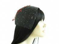 Vintage Charcoal Gray Felt Cloche Hat