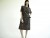 Vintage Brown Block Print Sheath Dress