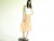 Vintage 1970's Peach Flax Midi Skirt