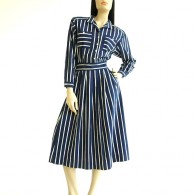 SOLD Vintage 1980s Lanz Nautical Stripe Dress