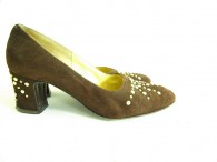 Vintage 1950's/1960's Johansen Shoes - Brown Stud Pump