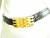 Vintage 1980s Black Abbi Snakeskin/Gold Belt