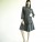 Vintage 1960's Charcoal Wool A-Line Dress