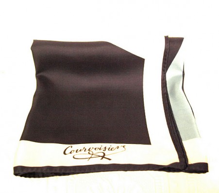 Vintage Courvoisier Scarf - Navy Napolean Graphic Silk Print