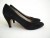Vintage 1970s Black Suede Salvatore Ferragamo Pump