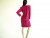 Vintage 1980's Fuchsia Criss Cross Silk Dress