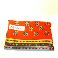 Designer Vintage Yves Saint Laurent Silk Floral Print Scarf