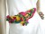 Vintage 1980s Leather Shop Colorful Fruit Twist Belt