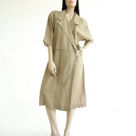 Vintage 1980s Jackie Bernard Linen Dress