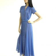Vintage 1970s/1980s Lilac Sheer Flare Dress