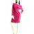 Vintage 1980's Fuchsia Criss Cross Silk Dress