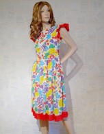 Vintage 1970s Fruit Pinafore Dress