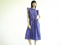 Vintage 1970s/1980s Diane Von Furstenberg Lavender Print Dress