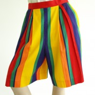 Vintage 1980s 90s Rainbow Culotte Short