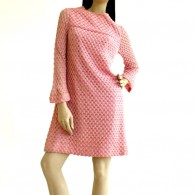 Vintage 1960's Pink Mod Crochet Dress