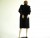 Vintage 1980s Pauline Trigere Black Wool Coat